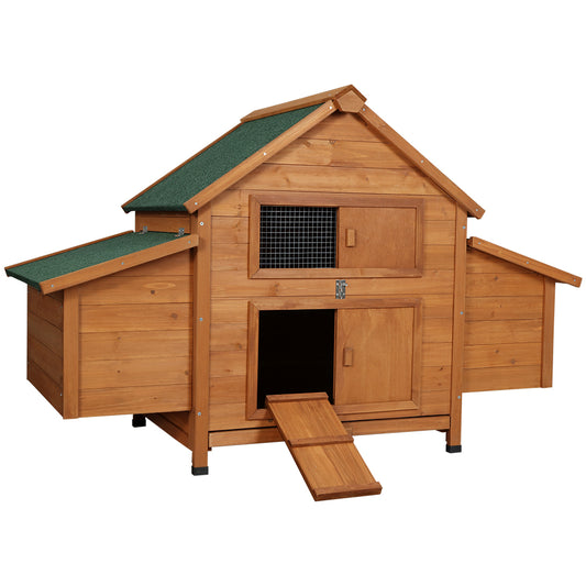 i.Pet Chicken Coop Rabbit Hutch 150cm x 68cm x 96cm Large House Run Cage Wooden Outdoor Pet Enclosure - Mega Pet Store