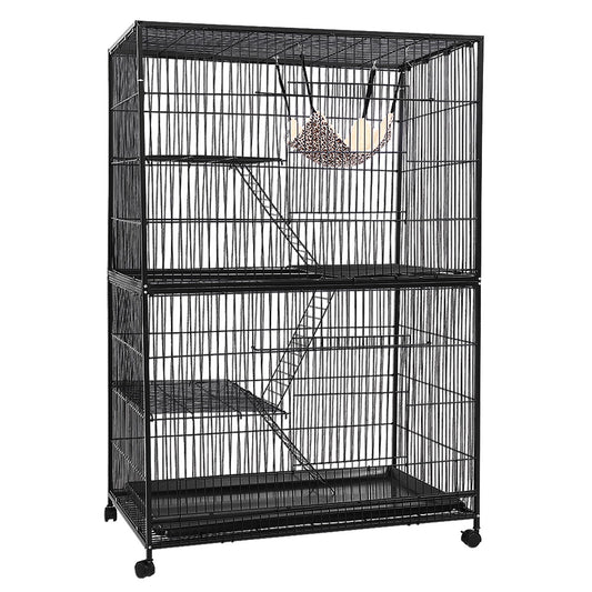 i.Pet Rabbit Cage 142cm Hutch 4 Level Bird Guinea Pig Ferret - Mega Pet Store