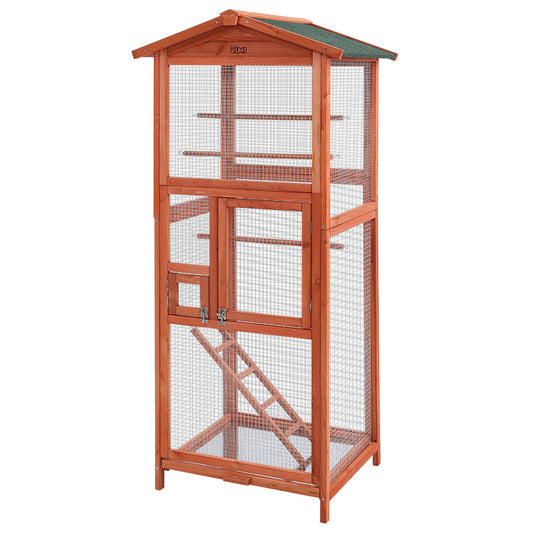 i.Pet Bird Cage 72cm x 60cm x 168cm Pet Cages Large Aviary Parrot Carrier Travel Canary Wooden XL - Mega Pet Store