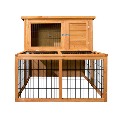 i.Pet Chicken Coop 96cm x 96cm x 100cm Rabbit Hutch Large Run Wooden Cage Outdoor House