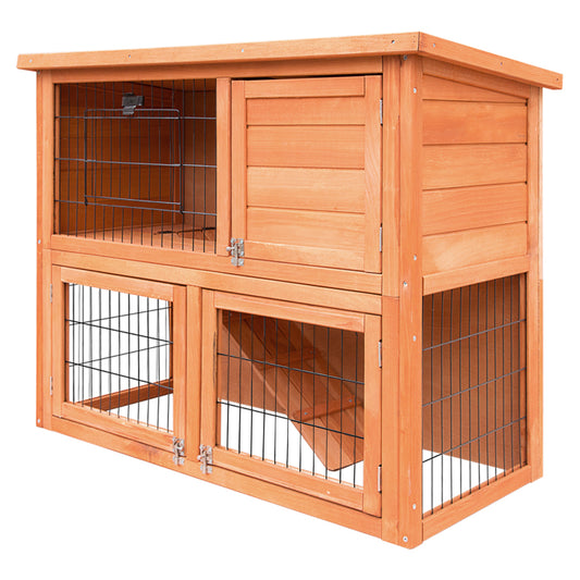 i.Pet Chicken Coop 88cm x 40cm x 76cm Rabbit Hutch Large House Run Wooden Cage Outdoor - Mega Pet Store