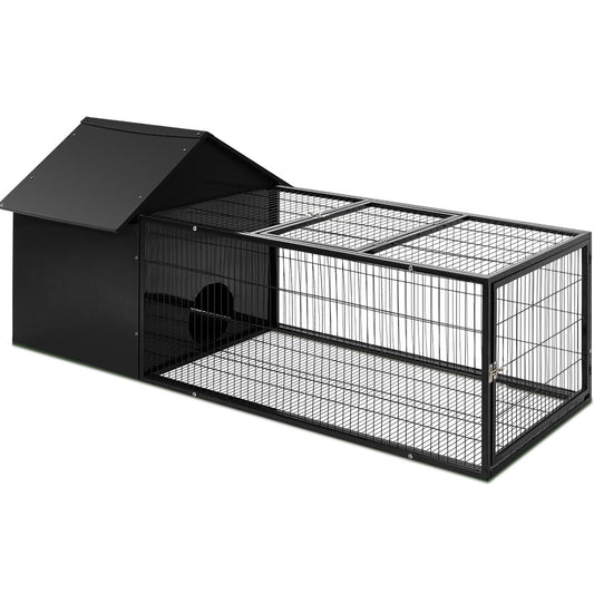 i.Pet Rabbit Cage Hutch 162x60cm Enclosure Metal - Mega Pet Store