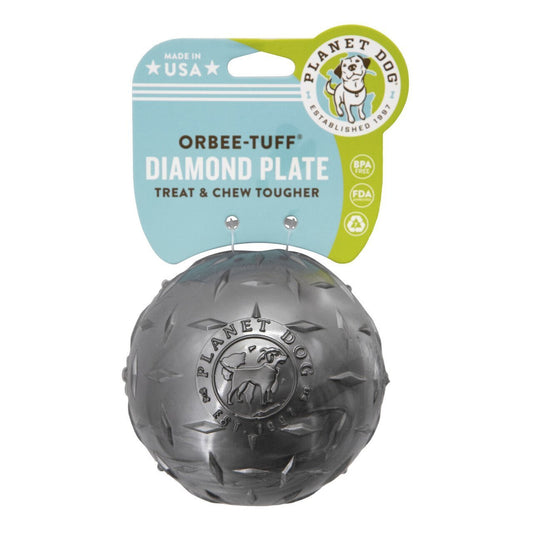 Planet Dog Orbee-Tuff Diamond Plate Treat-Dispensing Ball Dog Chew Toy