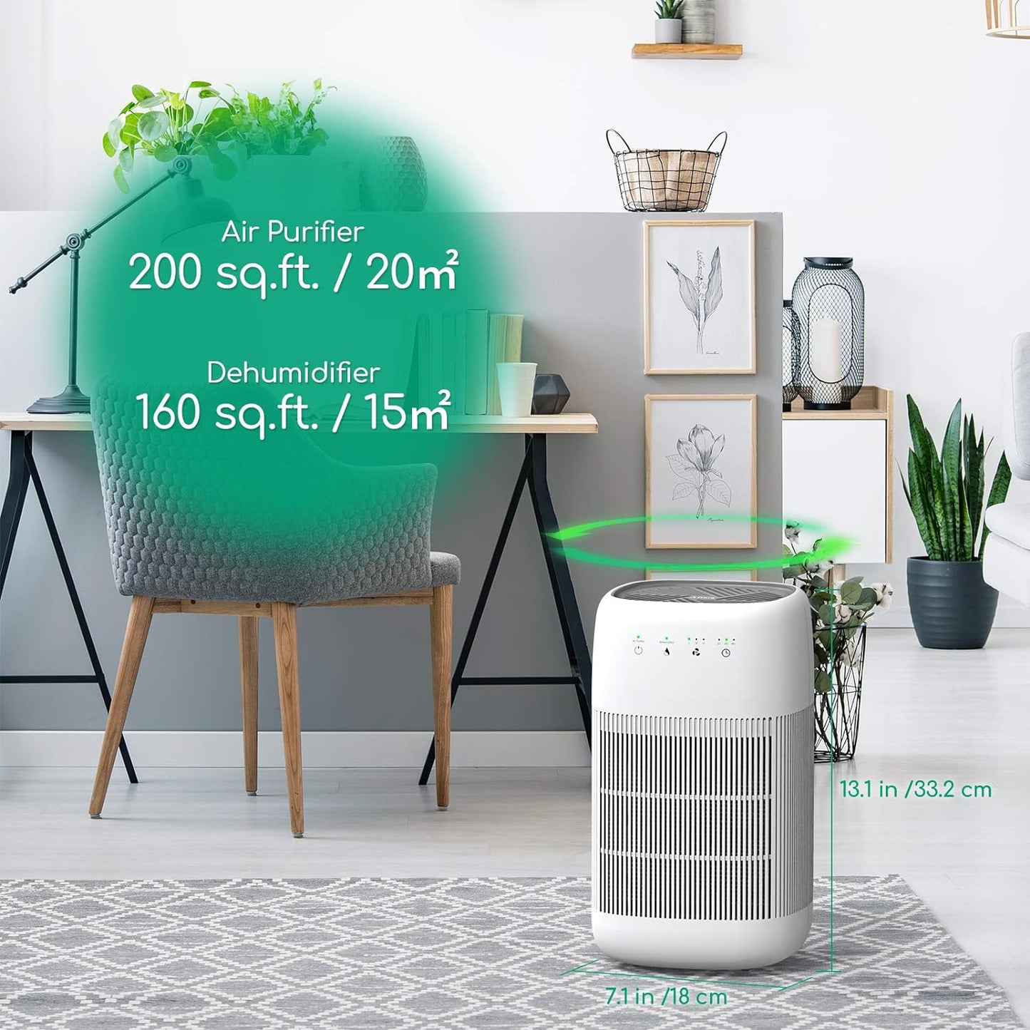 Air Purifier Dehumidifier Q10 HEPA Filter