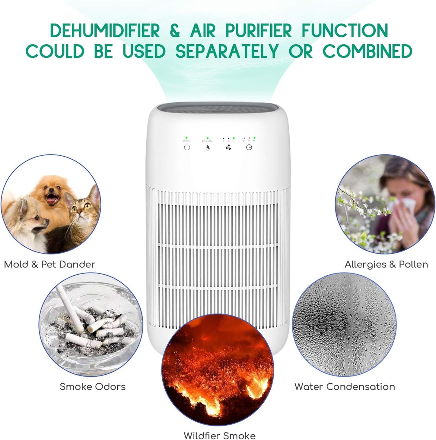 Air Purifier Dehumidifier Q10 HEPA Filter