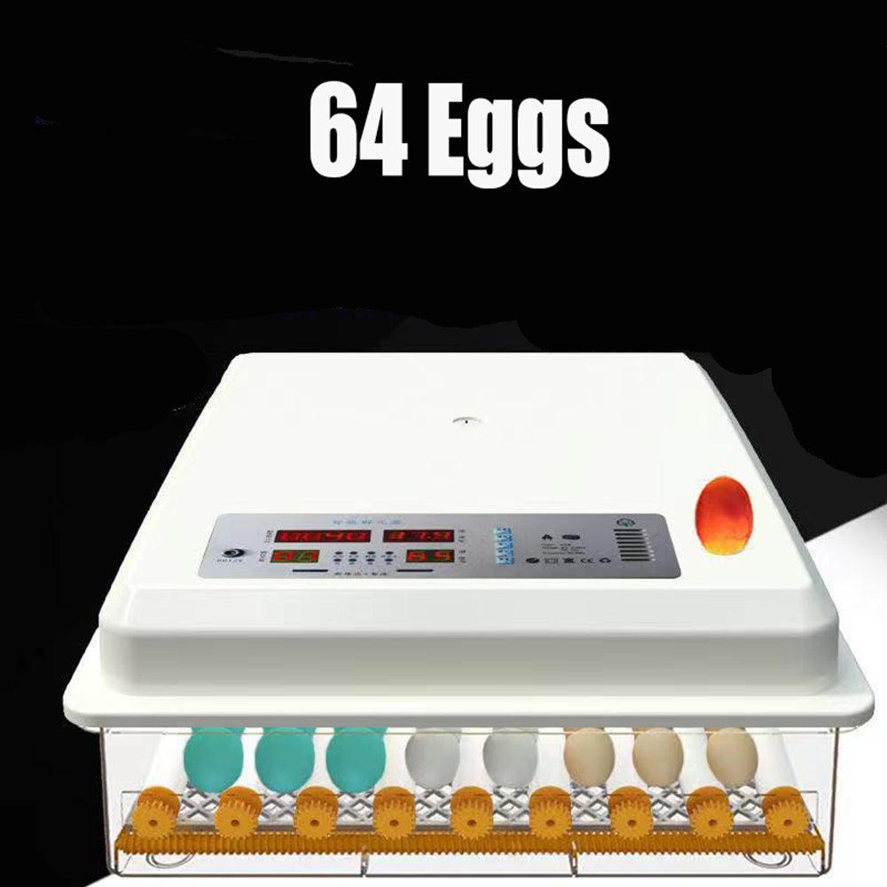 64 Egg Incubator Fully Automatic Digital Thermostat Chicken Eggs Poultry - Mega Pet Store