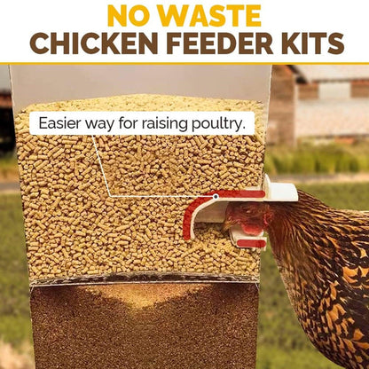 4 Port Chicken Feeder Poultry Feeder DIY Port PVC Gravity Fed Chicken Feeder - Mega Pet Store