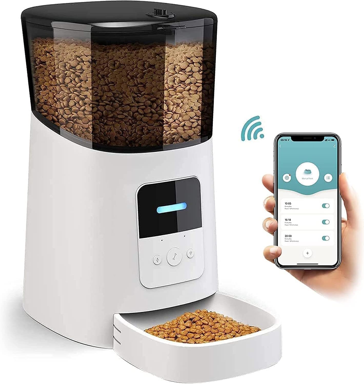 FLOOFI WiFi 6L Automatic Pet Feeder (White) FI-FD-121-CX