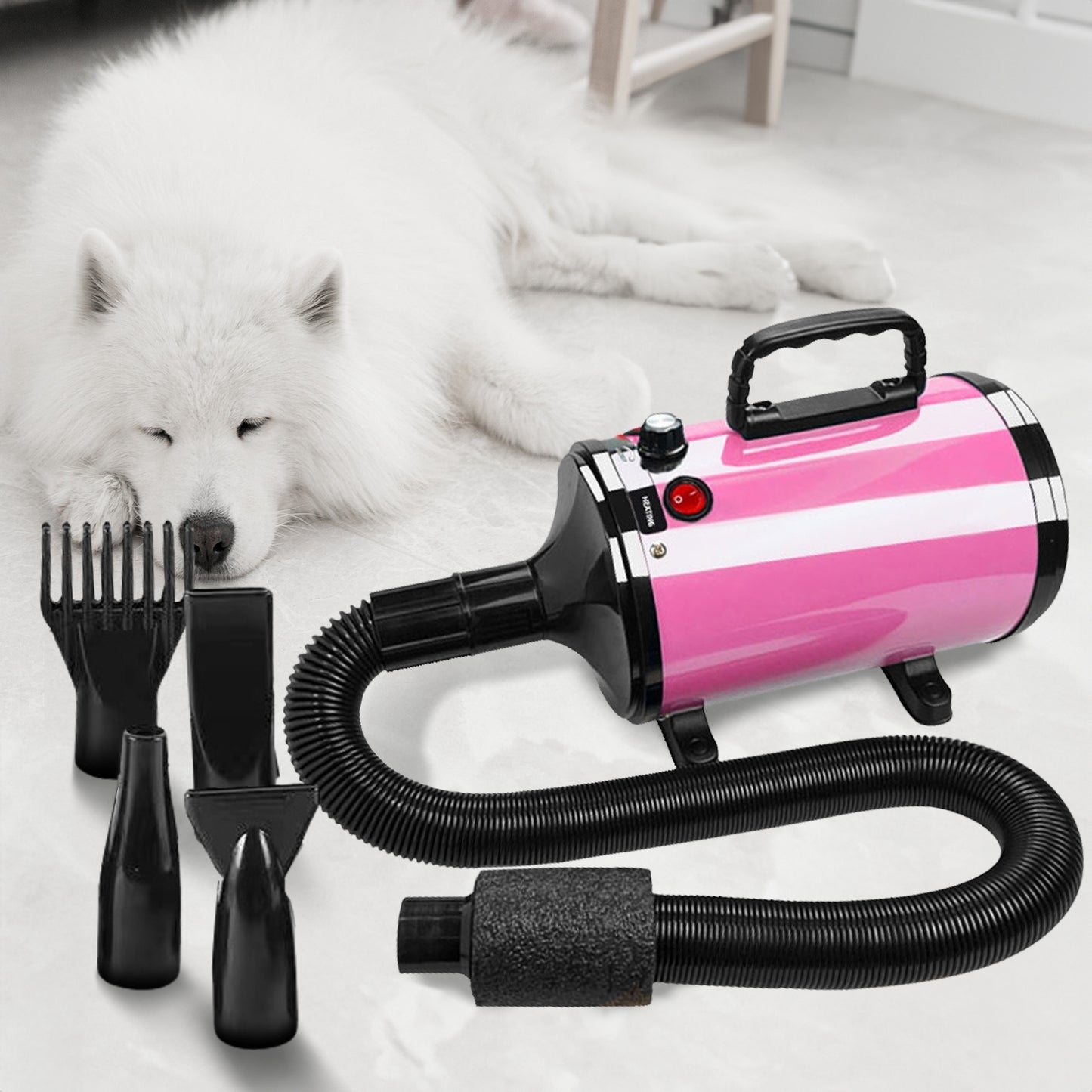 Floofi Pet Hair Dryer Advance Button Version (Pink) FI-PHD-110-DY