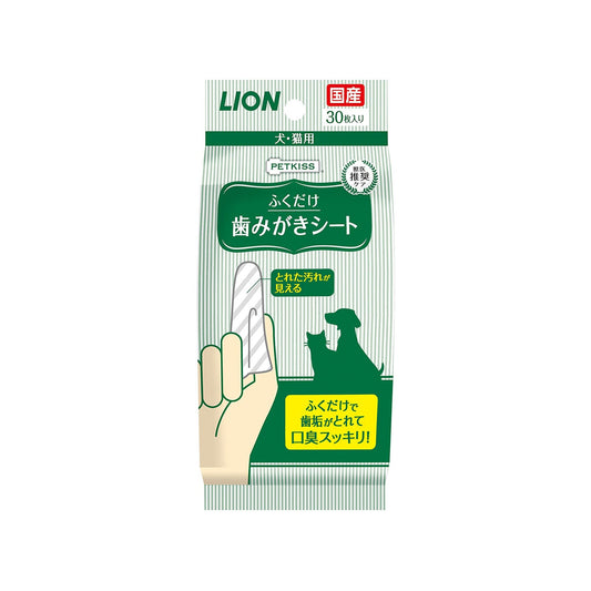 [6-PACK] Lion Japan Pet Tooth Cleaning Wipes For Dog & Cat 30pcs - Mega Pet Store