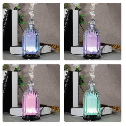 Essential Oil Aroma Diffuser - 120ml 3D Glass Bottle Ultrasonic Mist Humidifier - Mega Pet Store