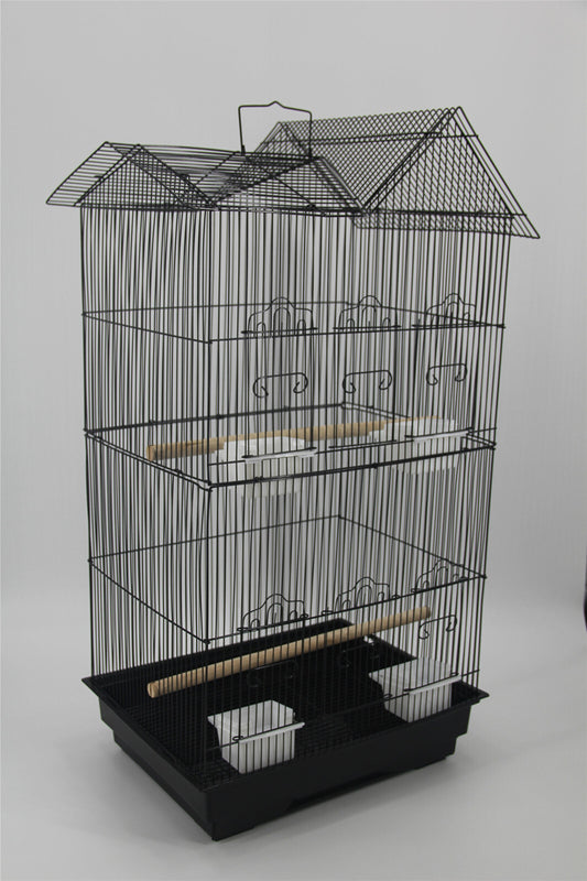 YES4PETS Medium Size Bird Cage Parrot Budgie Aviary with Perch - Black - Mega Pet Store