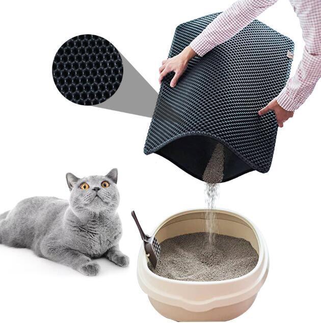 YES4PETS Double Layer Cat Litter Tray Trap Mat Catch Cat Litter House Box Pad Toilet Mat - Mega Pet Store