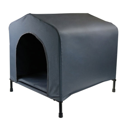 YES4PETS Grey M Portable Flea and Mite Resistant Dog Kennel House W Cushion - Mega Pet Store