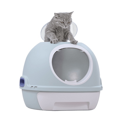 YES4PETS Hooded Cat Toilet Litter Box Tray House With Drawer & Scoop Blue - Mega Pet Store