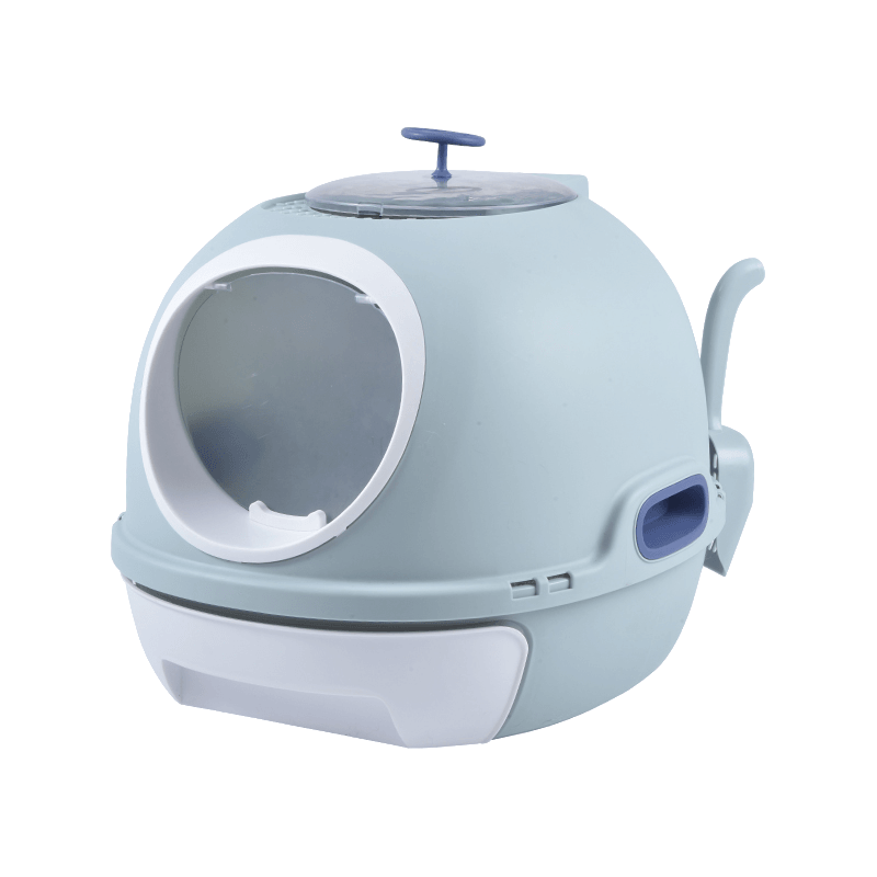 YES4PETS Hooded Cat Toilet Litter Box Tray House With Drawer & Scoop Blue - Mega Pet Store