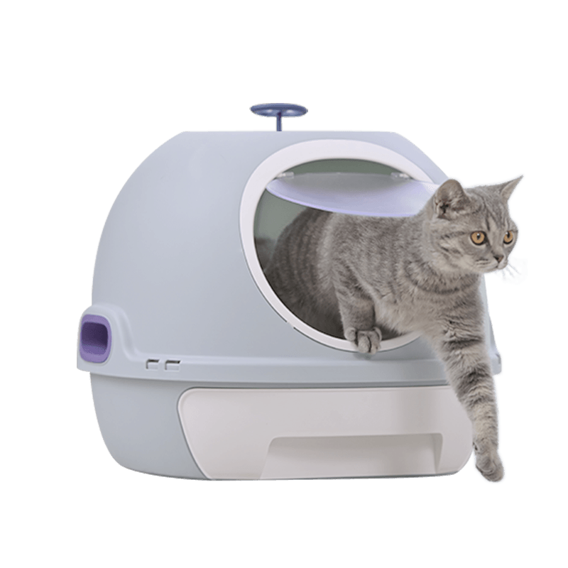 YES4PETS Hooded Cat Toilet Litter Box Tray House With Drawer & Scoop Blue - Mega Pet Store