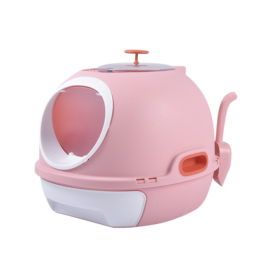 YES4PETS Hooded Cat Toilet Litter Box Tray House With Drawer & Scoop Pink - Mega Pet Store