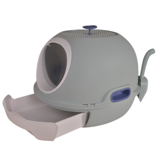 YES4PETS Hooded Cat Toilet Litter Box Tray House With Drawer and Scoop Blue - Mega Pet Store