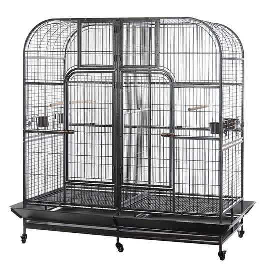 YES4PETS XXXL 185 cm Bird Cage Pet Parrot Aviary Perch Castor Wheel Removable Divider - Mega Pet Store