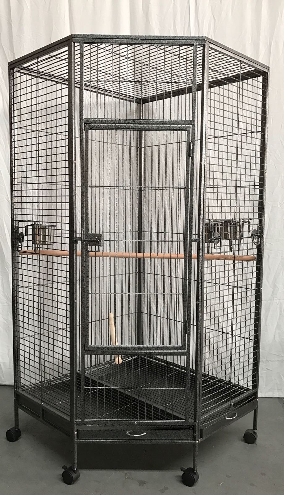 YES4PETS 162cm Large Corner Bird Cage Pet Parrot Aviary Perch Castor Wheel - Mega Pet Store