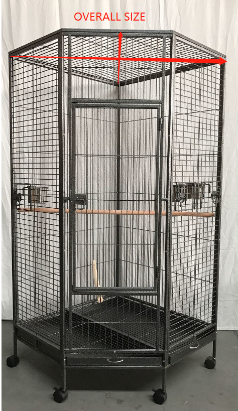 YES4PETS 162cm Large Corner Bird Cage Pet Parrot Aviary Perch Castor Wheel - Mega Pet Store