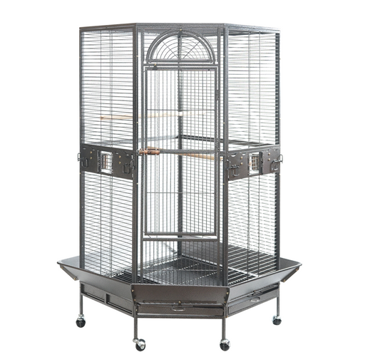 YES4PETS 161 cm XL Corner Bird Cage Pet Parrot Aviary Perch Castor Wheel - Mega Pet Store