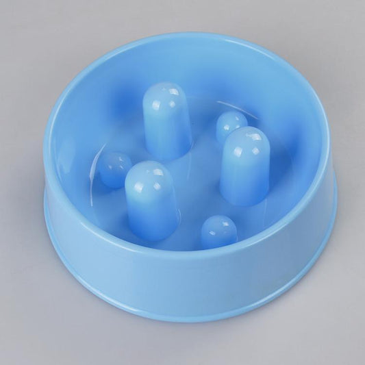 YES4PETS XL Pet Anti Gulp Feeder Bowl Dog Cat Puppy slow food Interactive Dish Blue - Mega Pet Store