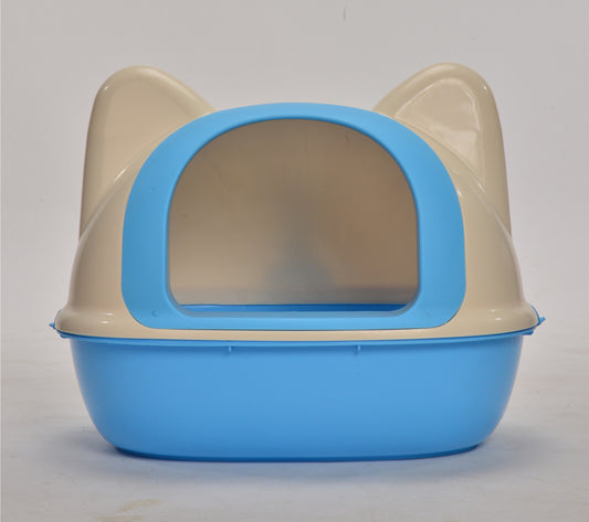 YES4PETS Medium Hooded Cat Toilet Litter Box Tray House With Scoop Blue - Mega Pet Store