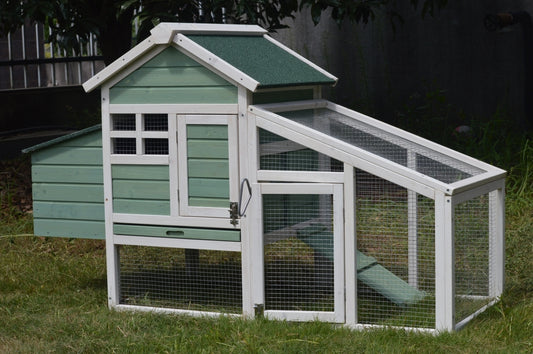 YES4PETS Green Small Chicken coop with nesting box for 2 Chickens / Rabbit Hutch - Mega Pet Store