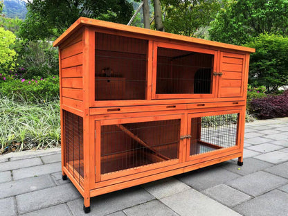 YES4PETS 150 cm XXL Double Storey Rabbit Hutch Guinea Pig Ferret Cage Cat House - Mega Pet Store