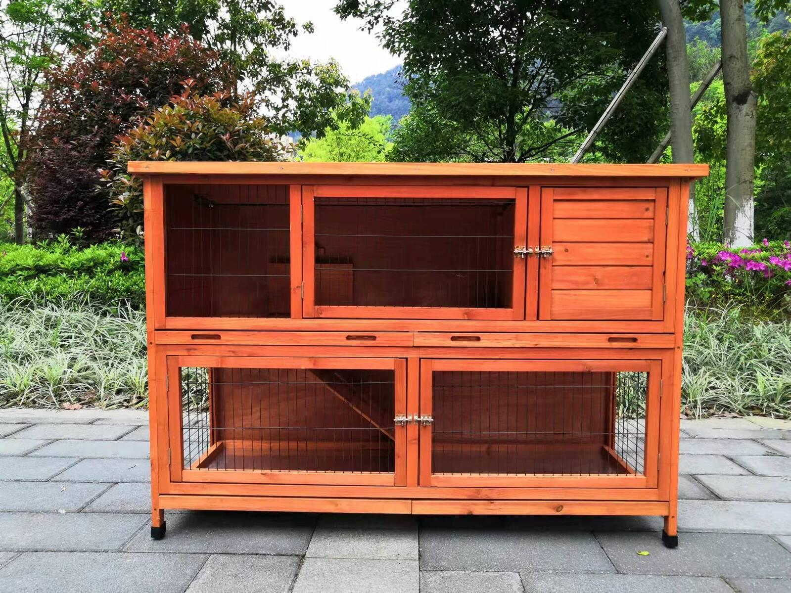 YES4PETS 150 cm XXL Double Storey Rabbit Hutch Guinea Pig Ferret Cage Cat House - Mega Pet Store