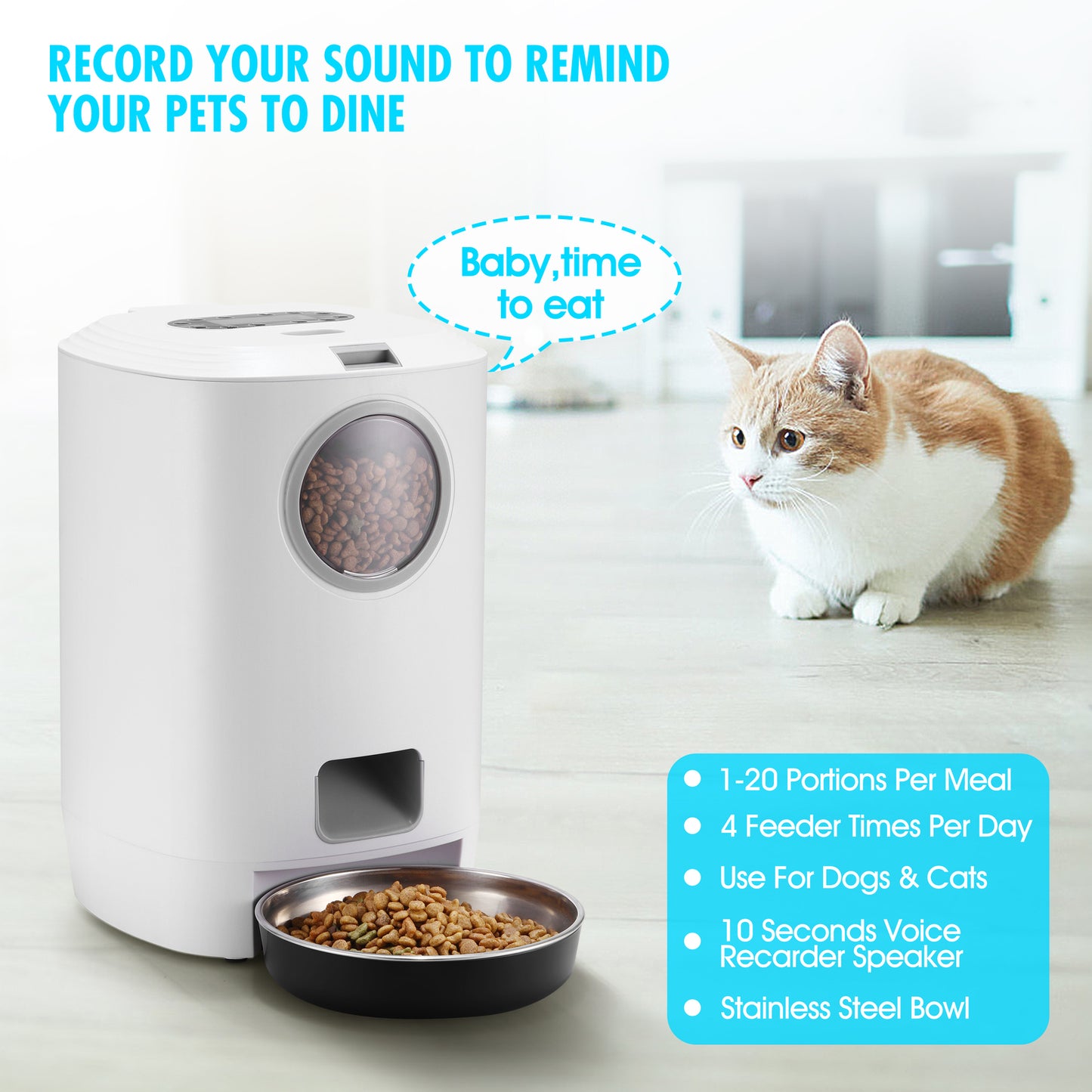 YES4PETS 4.5L Visible Automatic Digital Pet Dog Cat Feeder Food Bowl Dispenser - Mega Pet Store