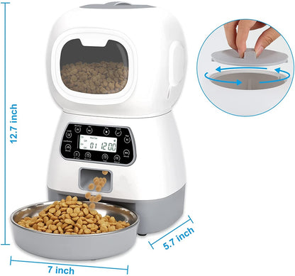 YES4PETS 3.5L Visible Automatic Digital Pet Dog Cat Feeder Food Bowl Dispenser - Mega Pet Store