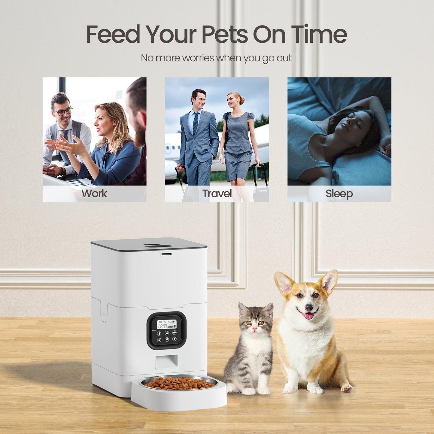 YES4PETS 6L Automatic Digital Pet Dog Cat Feeder Food Bowl Dispenser - Mega Pet Store