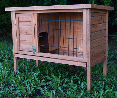 YES4PETS Single Wooden Pet Rabbit Hutch Guinea Pig Cage with Slide out Tray - Mega Pet Store