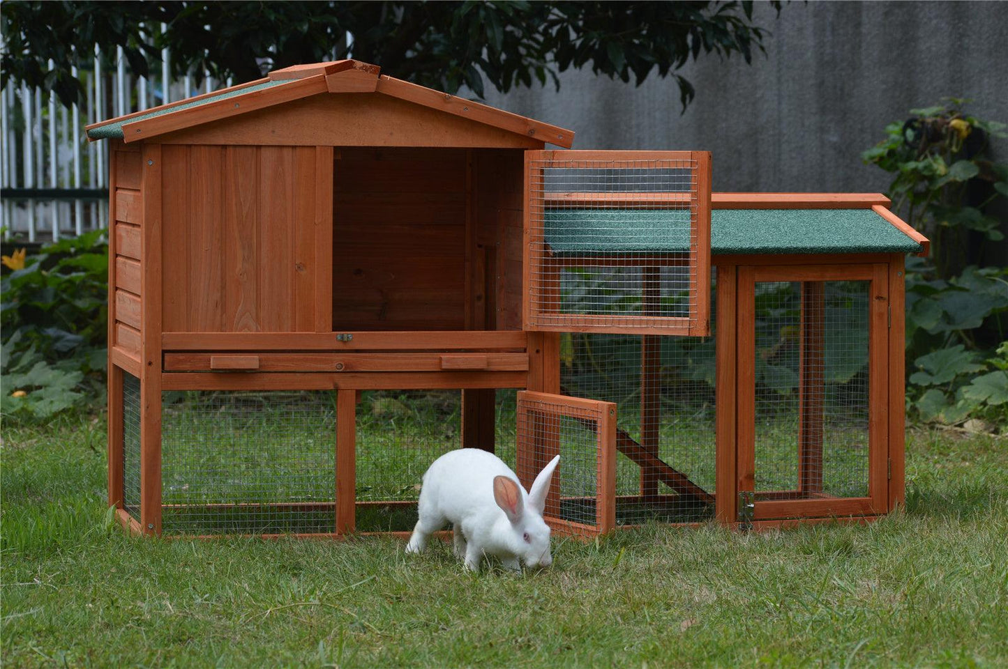 YES4PETS 146cm Rabbit Hutch Metal Run Wooden Cage Guinea Pig Cage House - Mega Pet Store