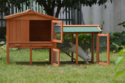 YES4PETS 146cm Rabbit Hutch Metal Run Wooden Cage Guinea Pig Cage House - Mega Pet Store