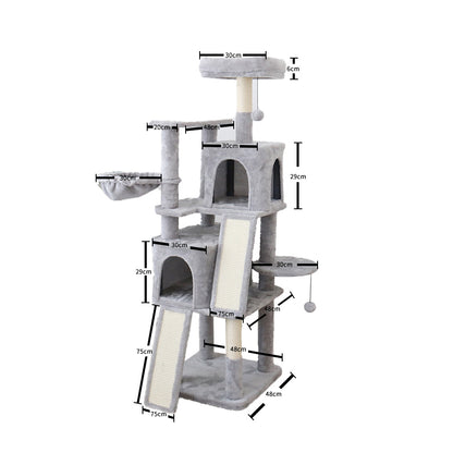 CATIO Multi-level Tall Cat Tree and House Condo with Scratching Pads C6032