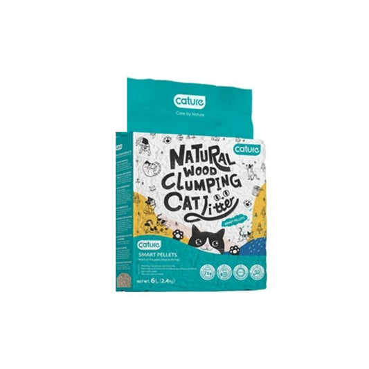 CATURE Wood Clumping Cat Litter Smart Pellets Bag 6L/2.4Kg