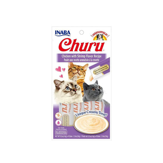 INABA Churu Chicken With Shrimp Flavor Recipe(14G X 4) 6PK - Mega Pet Store