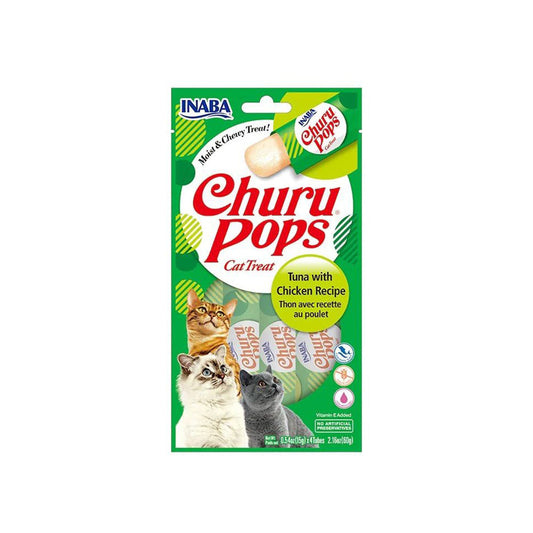 INABA Churu Pops Tuna With Chicken Recipe (15G X 4) 6PK - Mega Pet Store