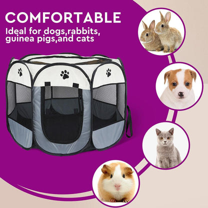 VaKa Pet Tent Playpen Dog Cat Play Pen Bags Kennel Portable Puppy Crate Cage - Mega Pet Store