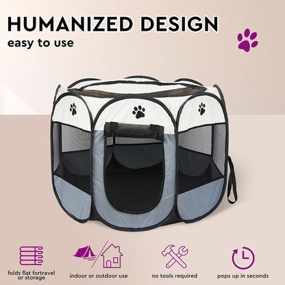 VaKa Pet Tent Playpen Dog Cat Play Pen Bags Kennel Portable Puppy Crate Cage - Mega Pet Store