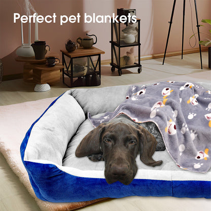 Vaka Navy Dog Bed Pet Cat Calming Floor Mat Sleeping Cave Washable Large 29701