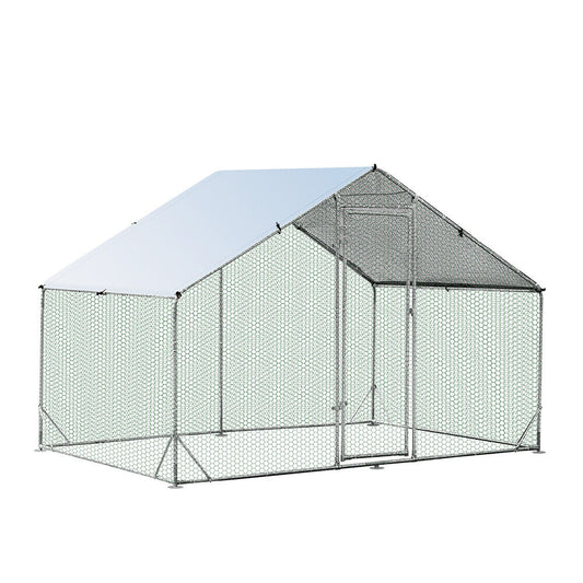 VaKa 3x2x1.95m Metal Walk-in Chicken Coop Rabbit Hutch Cage Hen House Chook Au - Mega Pet Store