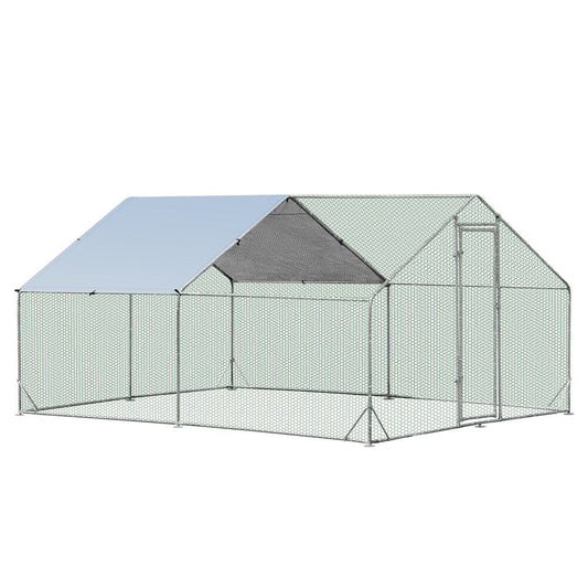 VaKa 3x4x1.95m Metal Walk-in Chicken Coop Rabbit Hutch Cage Hen House Chook Au - Mega Pet Store