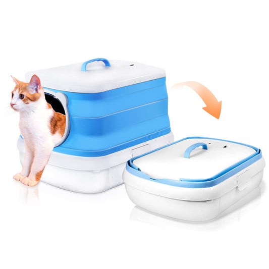 Large Foldable Cat Litter Box Plastic Toilet Easy Cleaning - Mega Pet Store