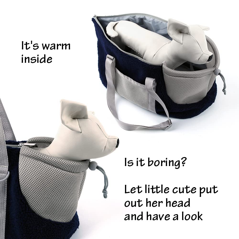 LIFEBEA Small Cat Carrier Pet bag: Comfy Shoulder Bag with Adjustable Strap for Small Dogs, Puppies, Kittens Up to 3kg /6.6 lbs - Grey - Mega Pet Store