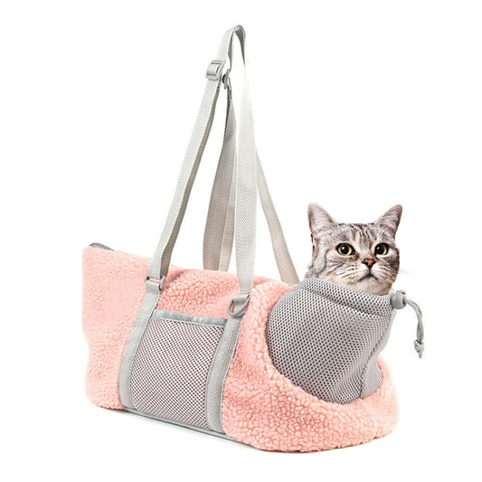 LIFEBEA Small Cat Carrier Pet bag: Comfy Shoulder Bag with Adjustable Strap for Small Dogs, Puppies, Kittens Up to 3kg /6.6 lbs - Pink - Mega Pet Store